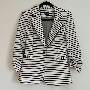 Market & Spruce Stitch Fix Black and white stripe blazer
